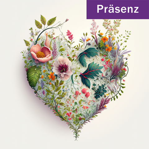Floral illustriertes Herz