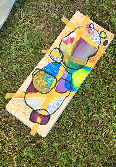 Mixed Media Technik im Garten